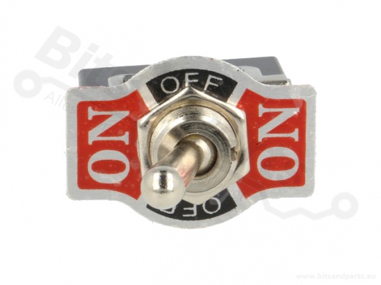 Toggle switch with nameplate single pole on/off/on SP3T